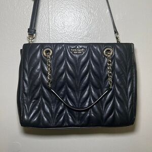 Kate Spade Briar Lane Quilted Willis Black Leather Tote Women's Handbag